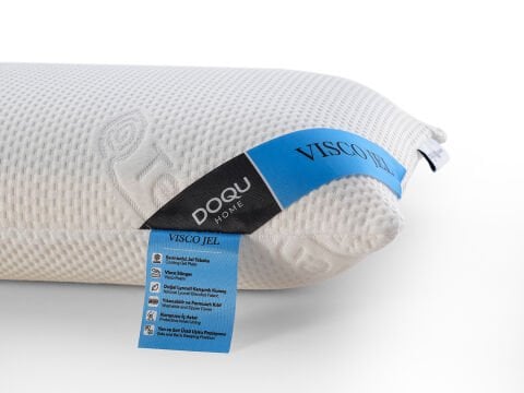 Viscojel-Kissen 60 x 40 + 15 cm - Weiß