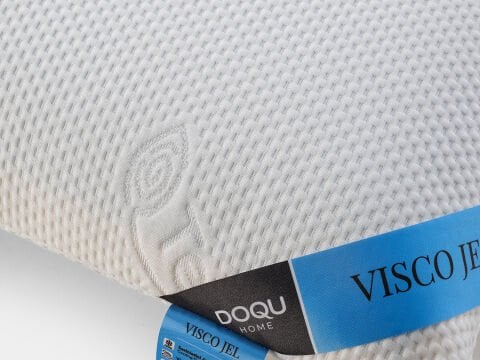 Viscojel-Kissen 60 x 40 + 15 cm - Weiß