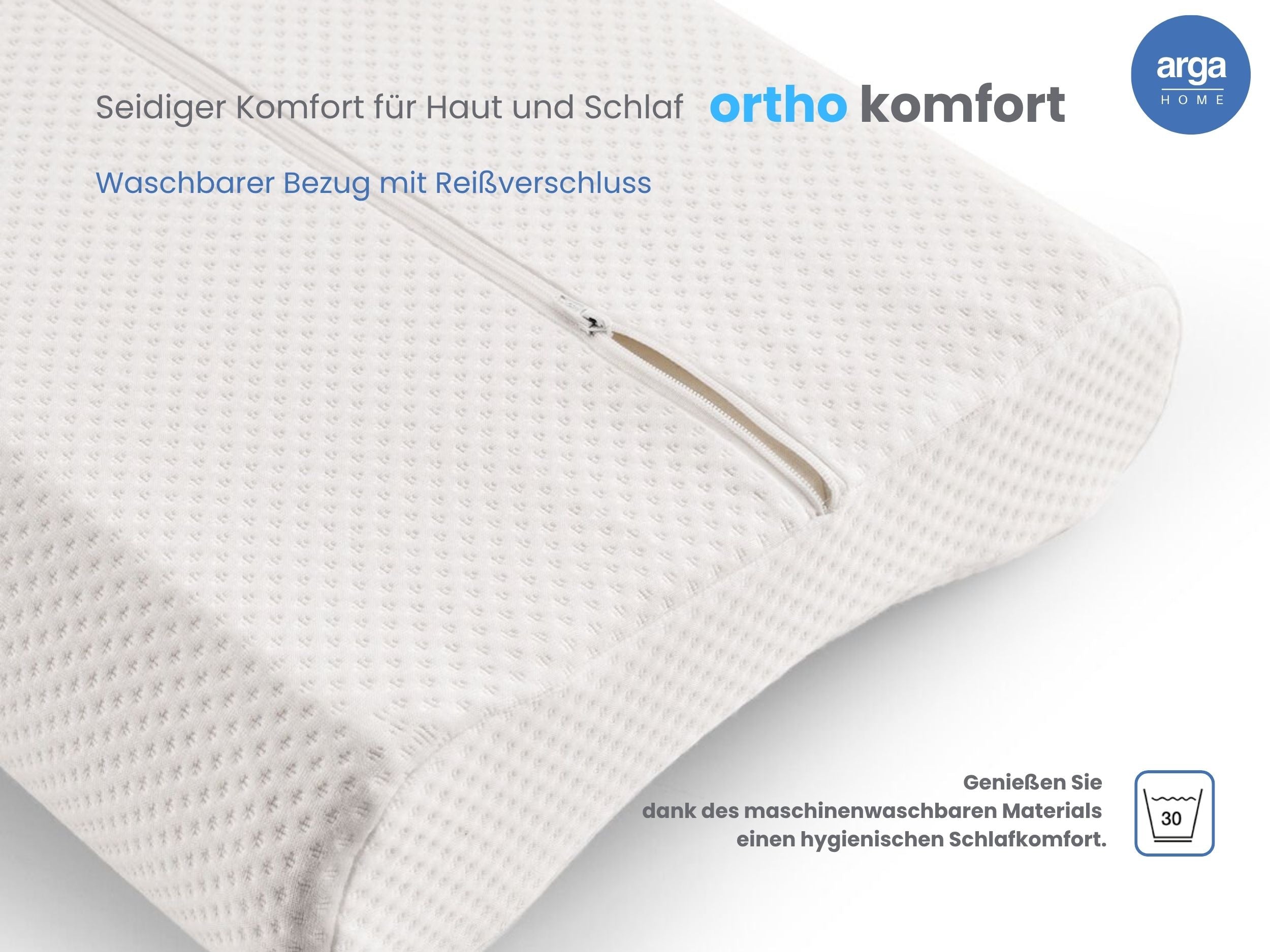 AH Ortho Comfort Nackenkissen – Memory-Schaum Kissen mit ergonomischer Wellenform