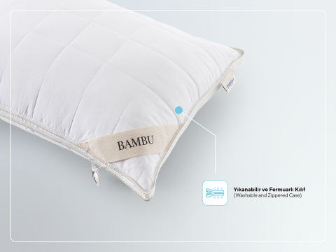 Bambus Kissen 50×70 cm – Komfortkissen mit Bambusfaser-Bezug