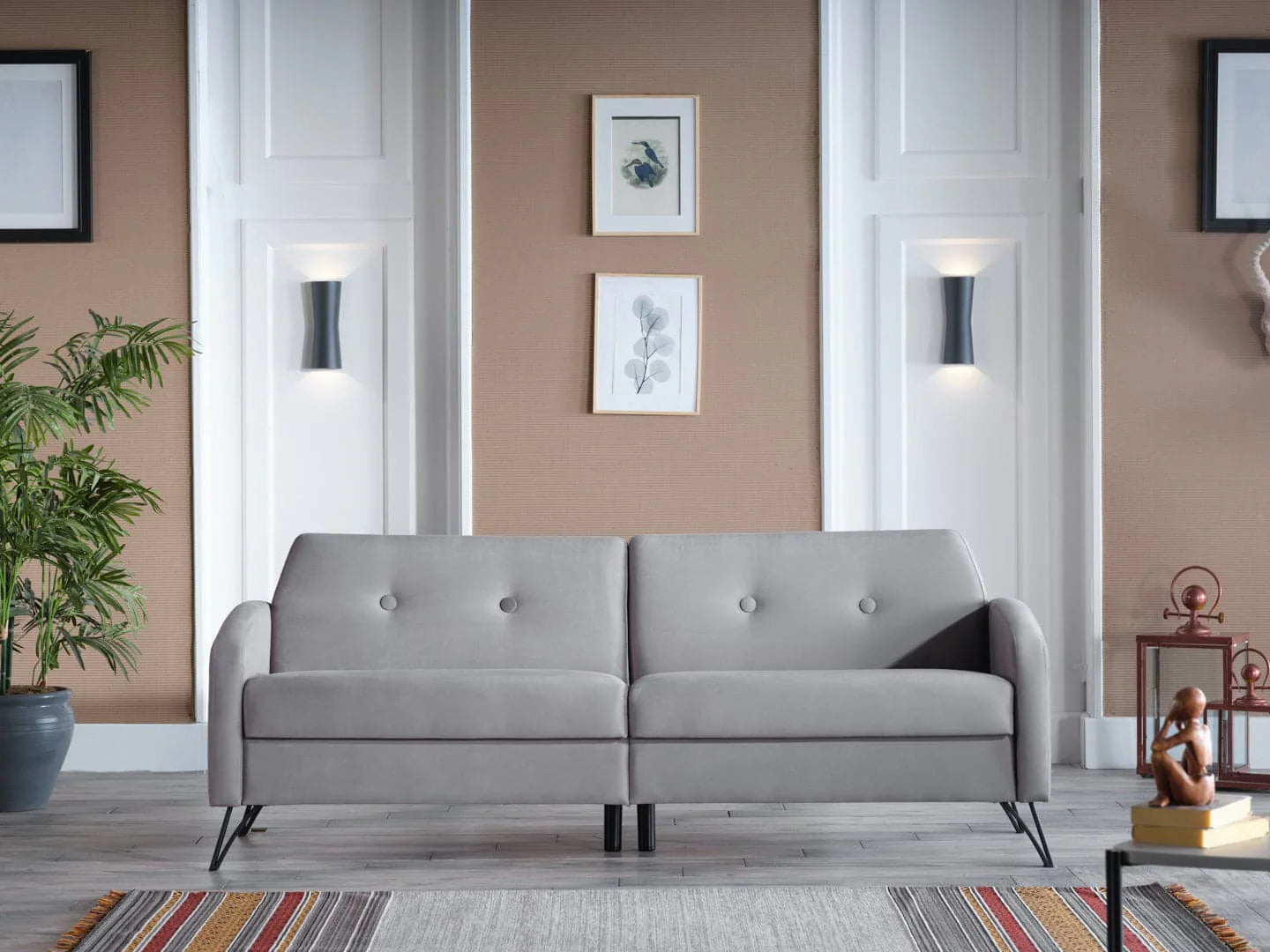 Juniper 3-Sitzer Schlafsofa mit Bettkasten und Schlaffunktion – Stilvolles Design,Schlaf Couch ideal für kleine Räume und als Gästebett