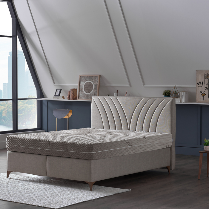 AH24 BAMBOO Matratze Premium Gelschaum & Visco Memory Foam, 2 Liegeseiten