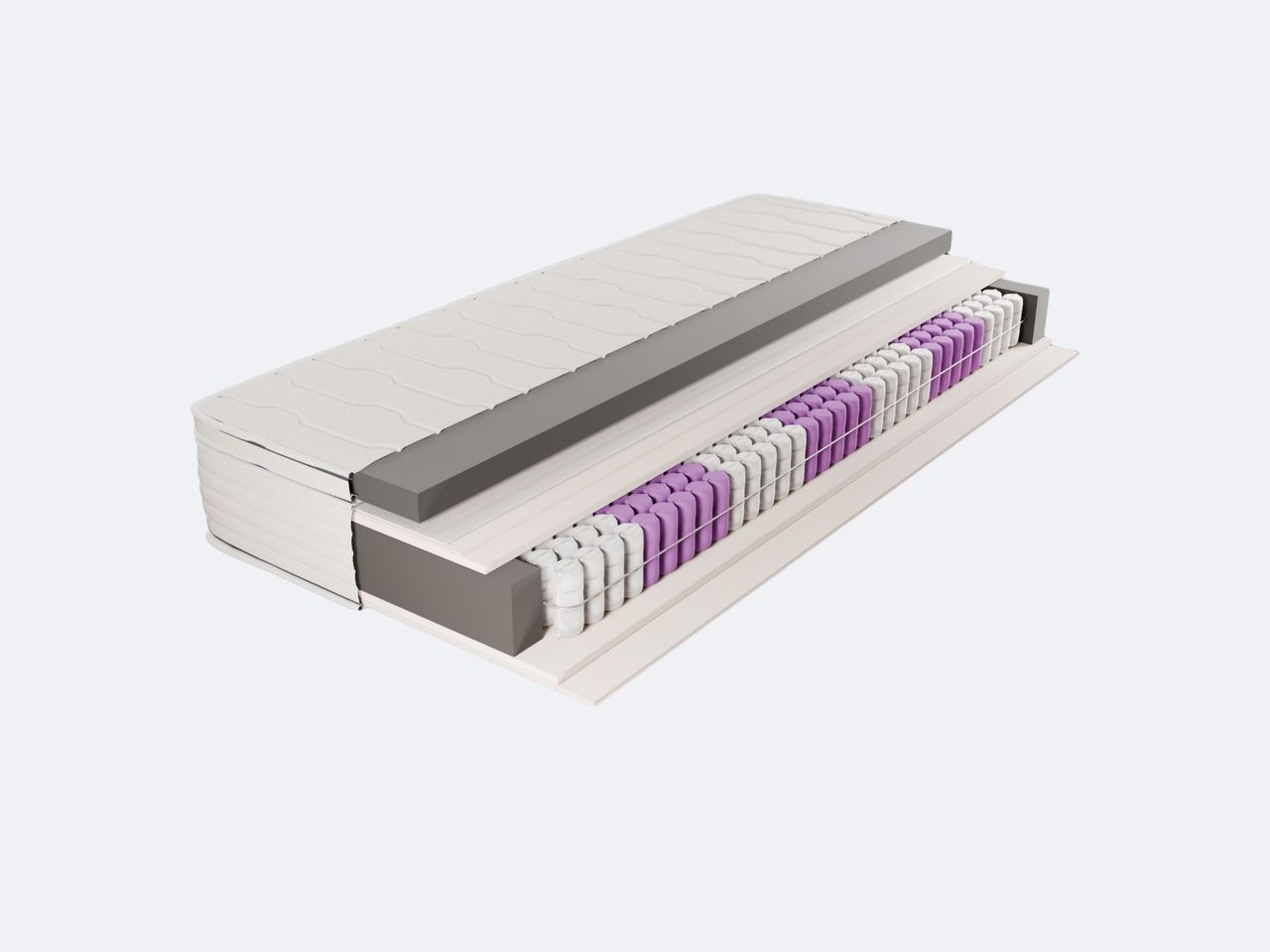 AH26 Norm Fleks, 7-Zonen Boxspring-Matratze mit abnehmbarem Topper