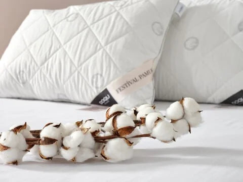 Festival-Baumwollkissen 50 x 70 cm - Weiß