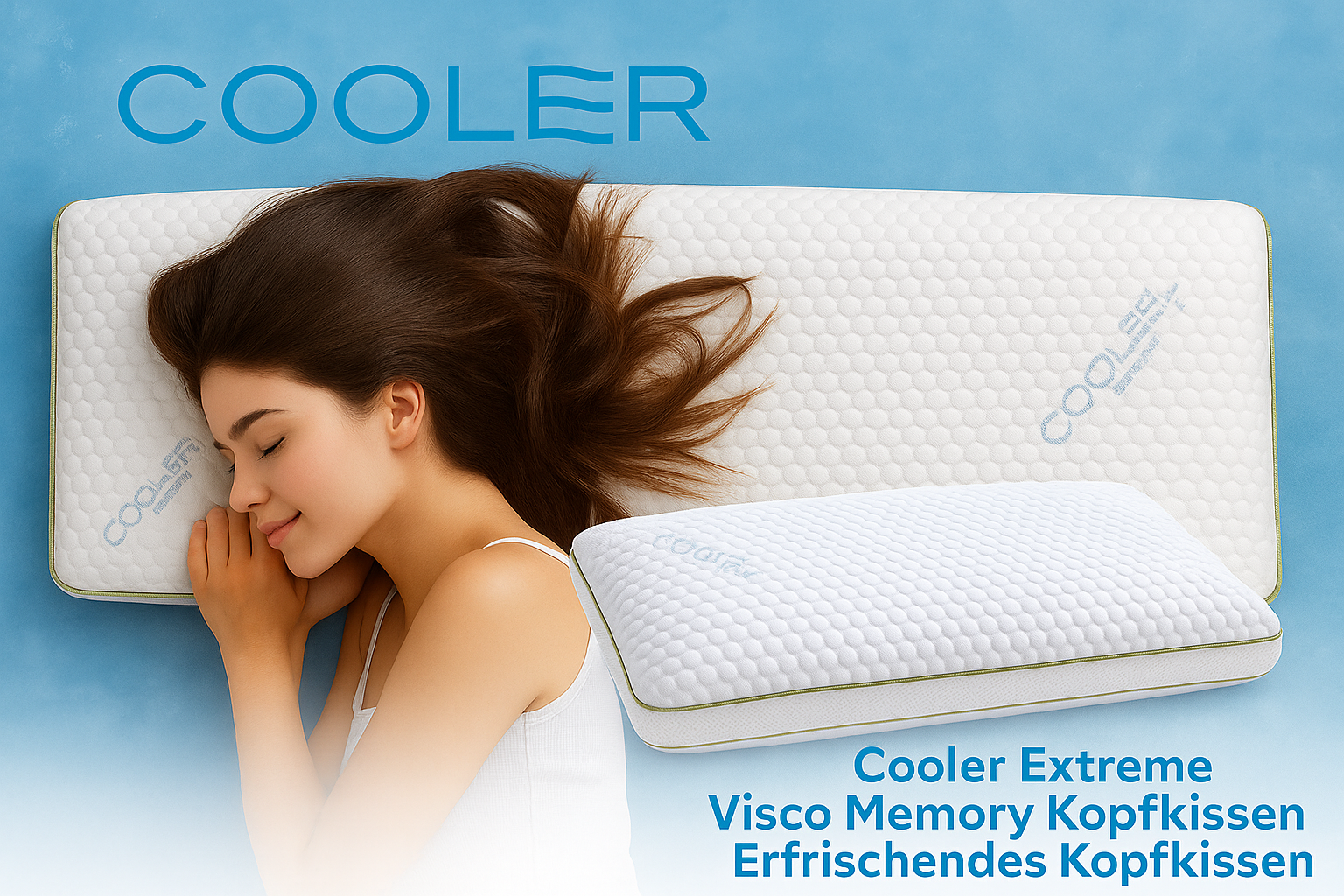 AH Cooler Extreme Visco-Memory Kopfkissen
Mit angenehm kühler Haptik für komfortable Nächte