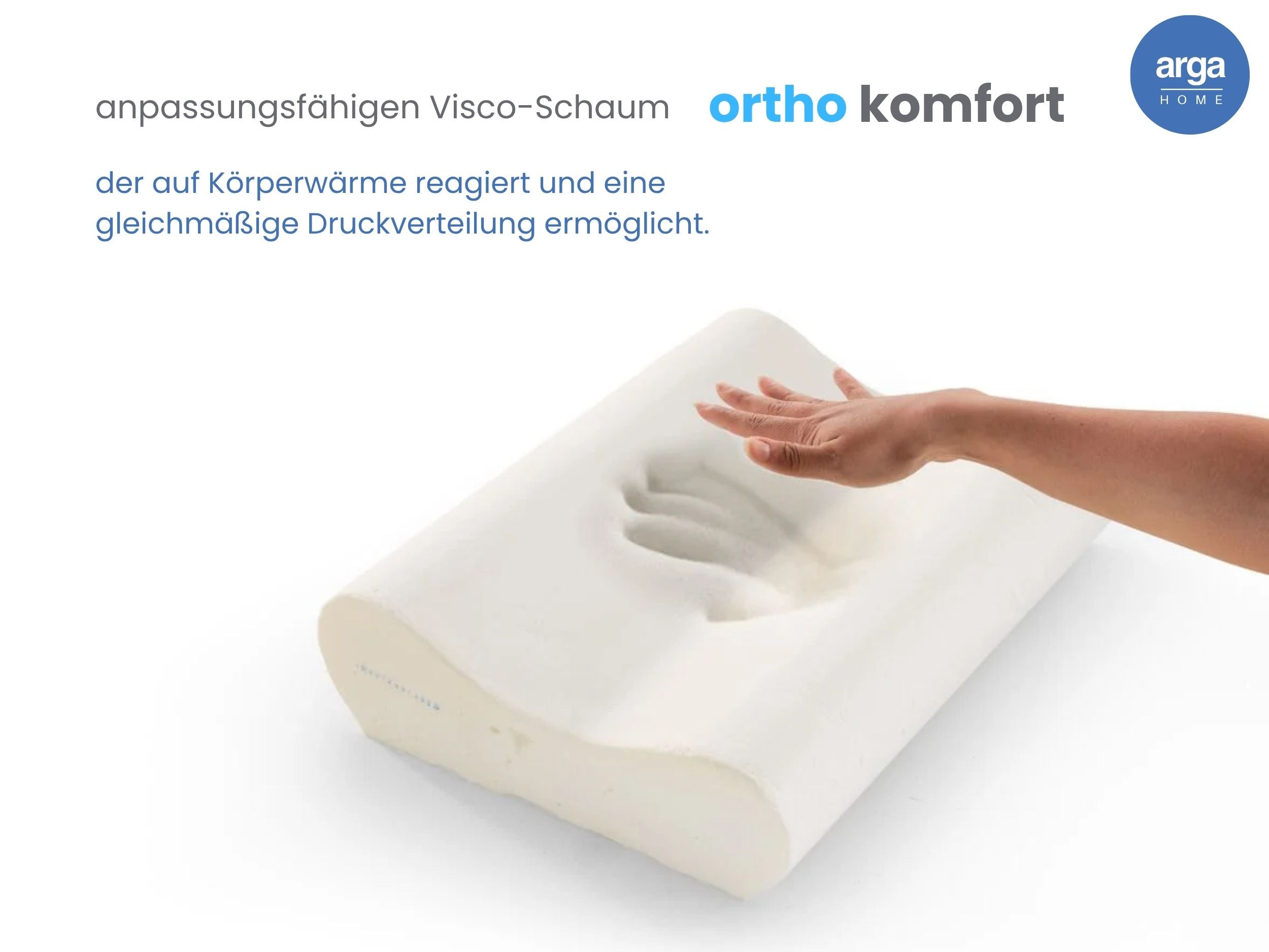 AH Ortho Comfort Nackenkissen – Memory-Schaum Kissen mit ergonomischer Wellenform