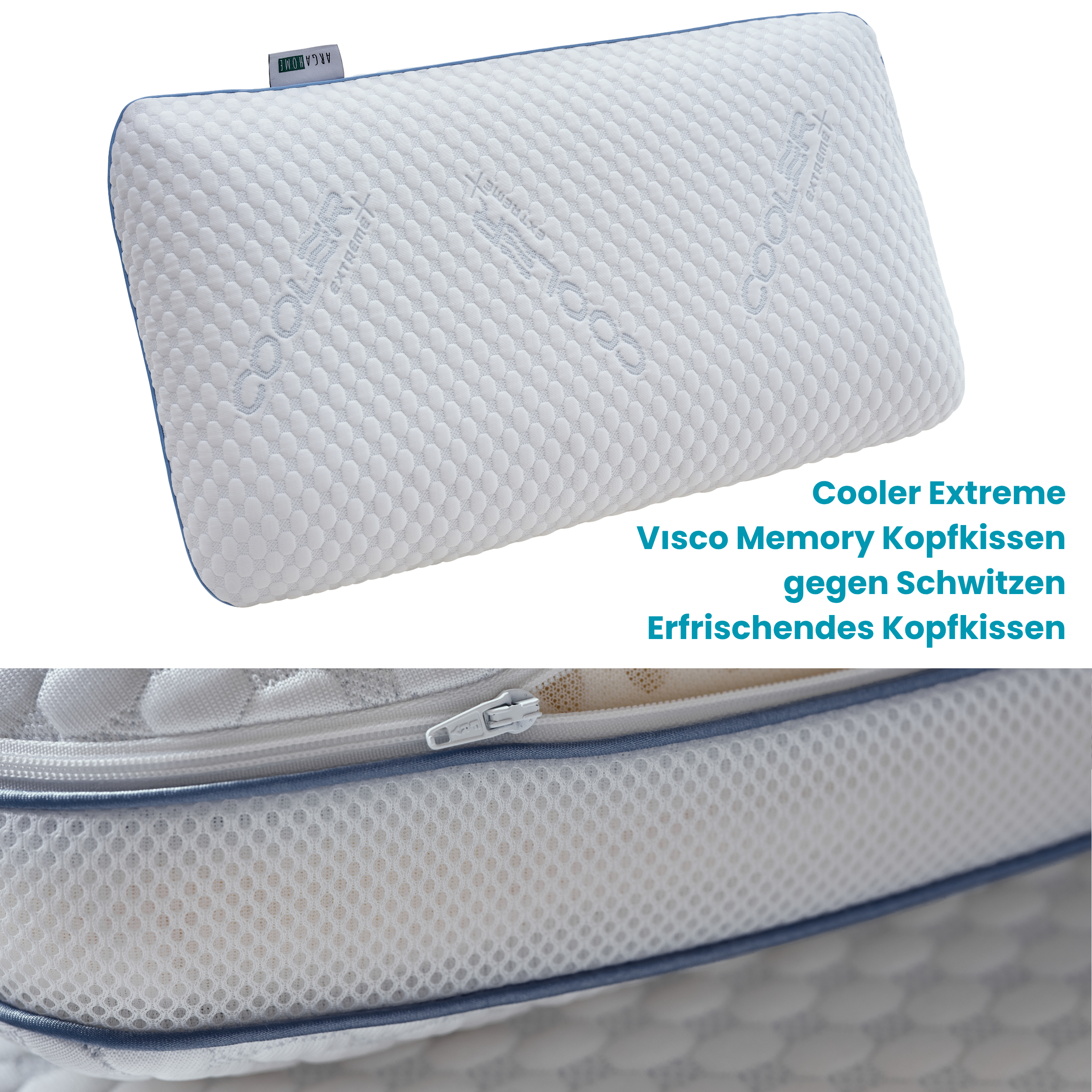 AH Cooler Extreme Visco-memory Kopfkissen, gegen Schwitzen