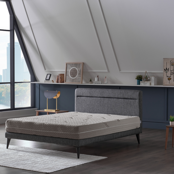 AH24 BAMBOO Matratze Premium Gelschaum & Visco Memory Foam, 2 Liegeseiten