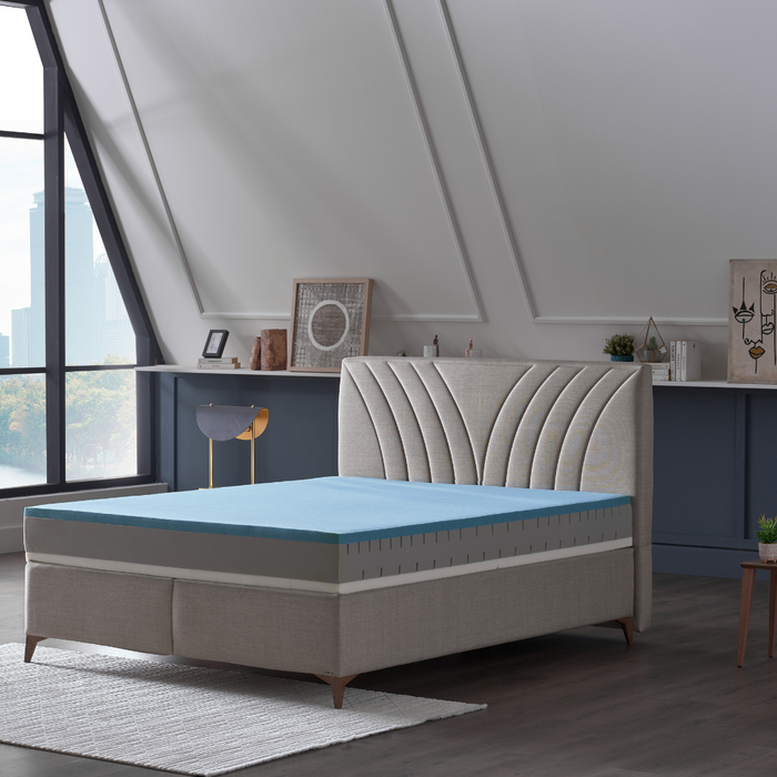 AH24 BAMBOO Matratze Premium Gelschaum & Visco Memory Foam, 2 Liegeseiten