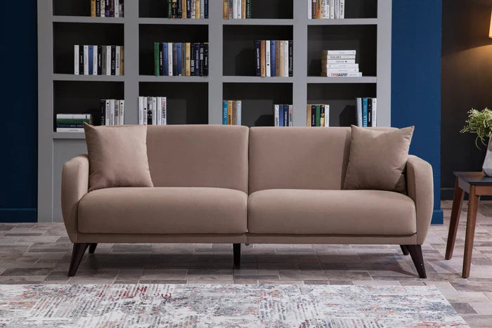Flexy Schlafsofa 3-Sitzer mit Schlaffunktion, Bettkasten & wasserabweisendem Stoff – Modern, platzsparend, Couch für Gästezimmer Kinderzimmer & kleine Räume