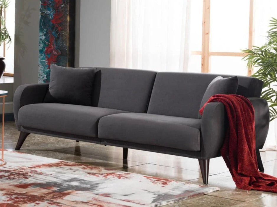 Flexy Schlafsofa 3-Sitzer mit Schlaffunktion, Bettkasten & wasserabweisendem Stoff – Modern, platzsparend, Couch für Gästezimmer Kinderzimmer & kleine Räume