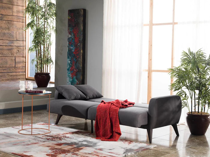 Flexy Schlafsofa 3-Sitzer mit Schlaffunktion, Bettkasten & wasserabweisendem Stoff – Modern, platzsparend, Couch für Gästezimmer Kinderzimmer & kleine Räume