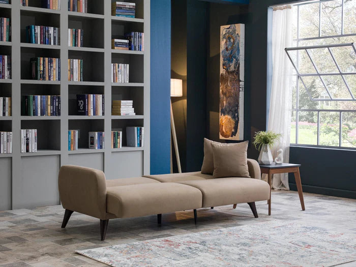 Flexy Schlafsofa 3-Sitzer mit Schlaffunktion, Bettkasten & wasserabweisendem Stoff – Modern, platzsparend, Couch für Gästezimmer Kinderzimmer & kleine Räume
