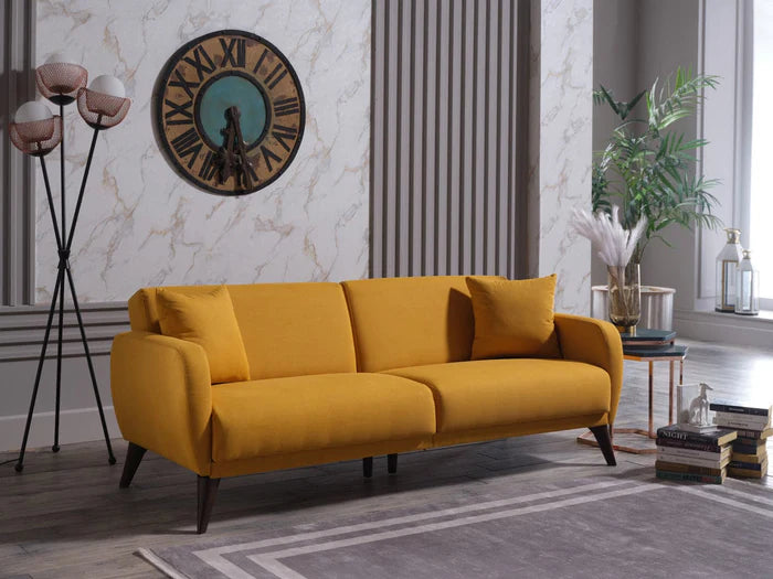 Flexy Schlafsofa 3-Sitzer mit Schlaffunktion, Bettkasten & wasserabweisendem Stoff – Modern, platzsparend, Couch für Gästezimmer Kinderzimmer & kleine Räume