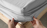 New Cotton Spannbettlaken 100% Baumwolle Spannbetttuch, bis 40 cm Matratzenhöhe  - - ARGAHOME