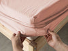 New Cotton Spannbettlaken 100% Baumwolle Spannbetttuch, bis 40 cm Matratzenhöhe  - - ARGAHOME