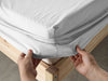New Cotton Spannbettlaken 100% Baumwolle Spannbetttuch, bis 40 cm Matratzenhöhe  - - ARGAHOME