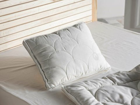 Bambus-Babykissen 35 x 45 cm - Weiß